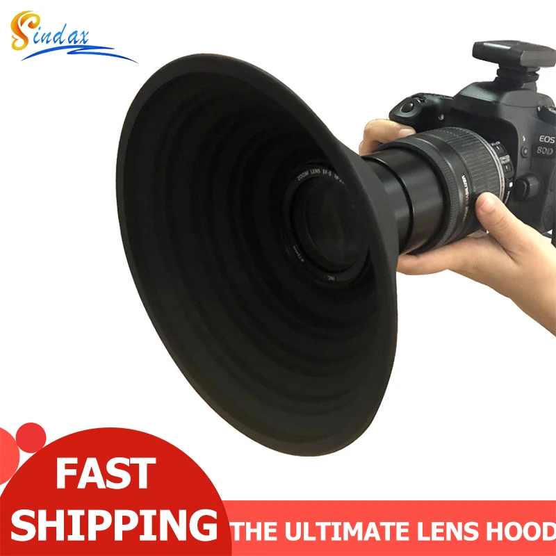 

The Ultimate Lens Hood for Nikon Canon Sony Camera Lens 58-72mm Take Reflection-Free Photos Video Silicone Camera Lens Hood