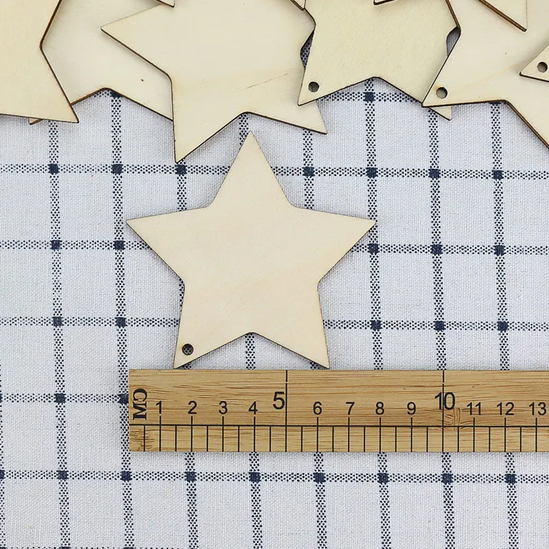 Звездный стиль украшение из натурального дерева на стену 10 шт./упак. креативные