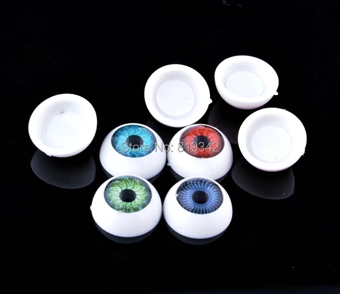 Бесплатная доставка 80 шт. (40 пар) полукруглые пластиковые кукольные глазки