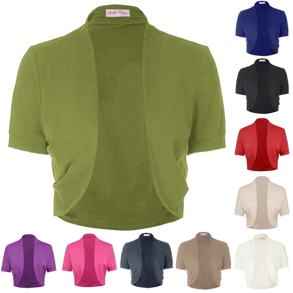 Женское болеро с коротким рукавом плиссированное хлопковое короткая женская