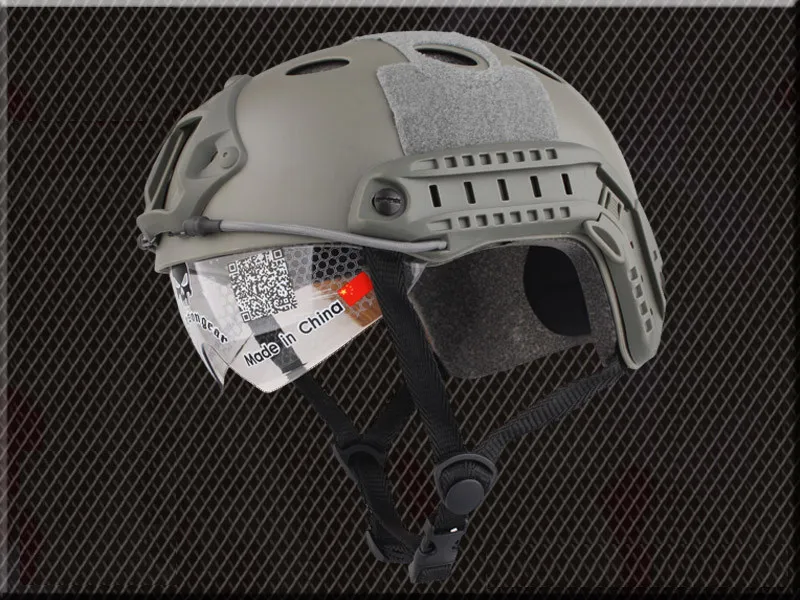 Goggle Green Горячий тактический быстрый шлем с защитными очками Pararescue армейский военный тактический Пейнтбол Спорт БЫСТРЫЙ Прыжок страйкбол шлемы - Цвет: Goggle Green