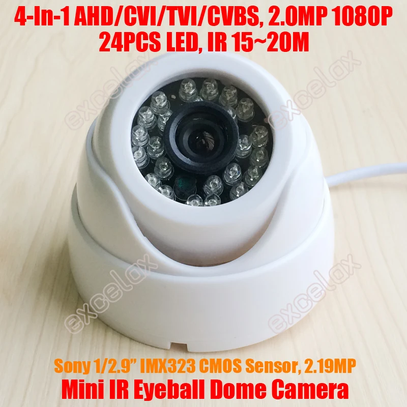 4 в 1 1080P AHD TVI CVI CVBS Sony IMX323 CMOS 2 Мп мегапиксель ИК глазный купол камера с меню OSD 24x