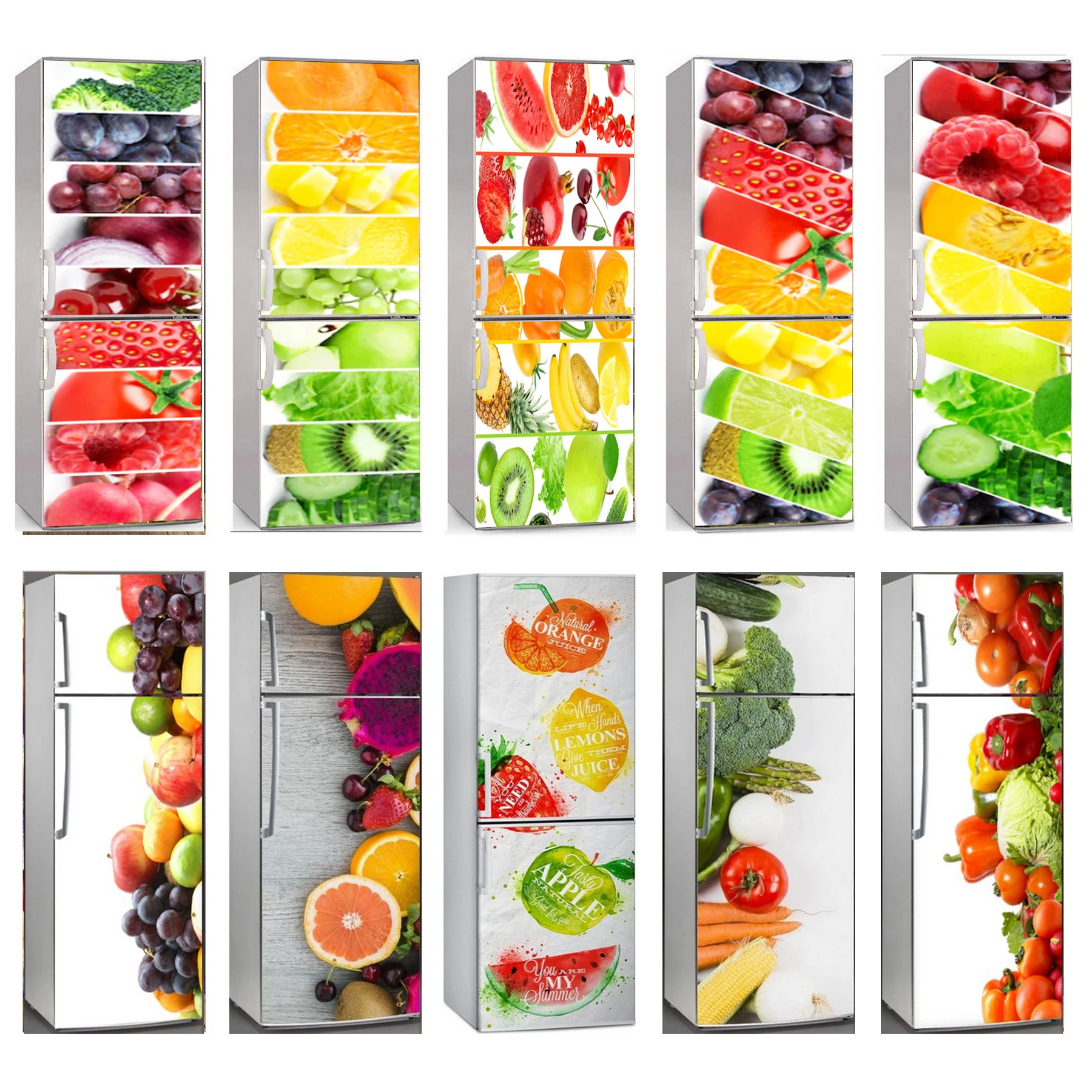 3D самоклеющиеся овощи фрукты холодильник наклейка обертывание на стикер Ребенок