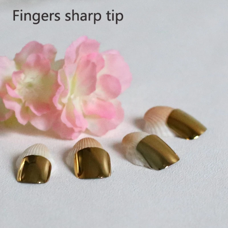 Сексуальные Модные накладные ногти металлическая пластина короткий размер