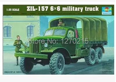 Trumpeter модель 01001 1/35 ZIL 157 6X6 комплект пластиковых моделей военного грузовика|truck