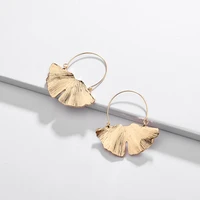 huidang fashion jewelry leaf leaves metal drop earring women dangle statement earrings bijoux