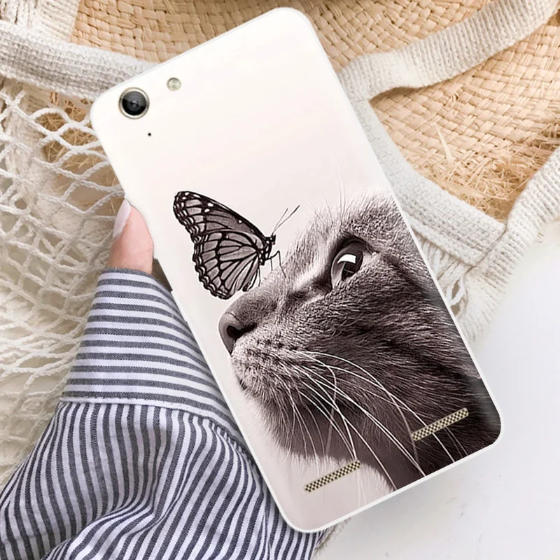Капа для lenovo Vibe K5 Plus Ультратонкий силиконовый Милая чехол телефона 5 0 &quotдля