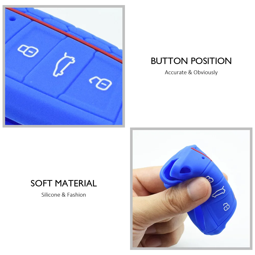 3 кнопки складной силиконовый чехол для ключей от машины дистанционный Брелок