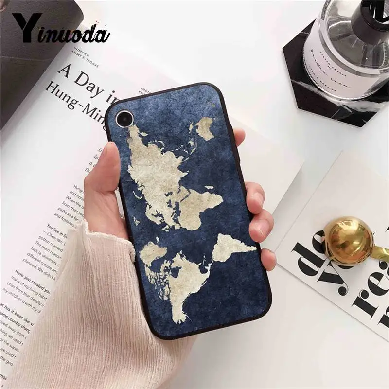 Чехол для мобильного телефона Yinuoda World Map iPhone 8 7 6 6S 6Plus X XS MAX 5 5S SE XR 10 11 pro max | Чехлы