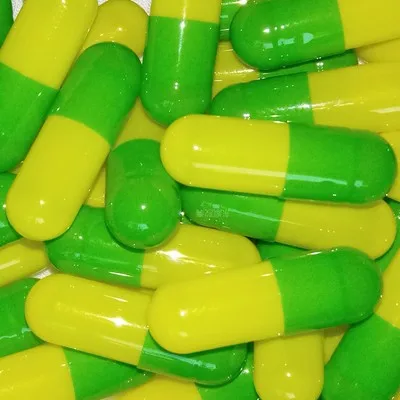

1000pcs/lot Green&Yellow Hard Gelatin Empty Capsules, Size 0# Hollow Separated Capsule Shells,High Quality Cosmetic Mask Storage