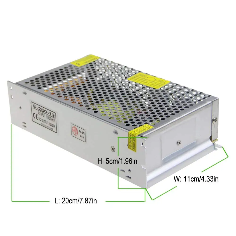 Питание Источник 12 V 20A 240 W вольт светодиодный драйвер Зарядное устройство для