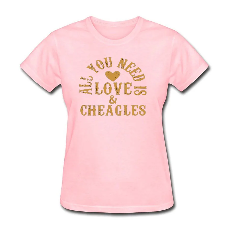 Женская футболка All You Need Is Love и Cheagles футболки Для женщин 100% хлопок красивые