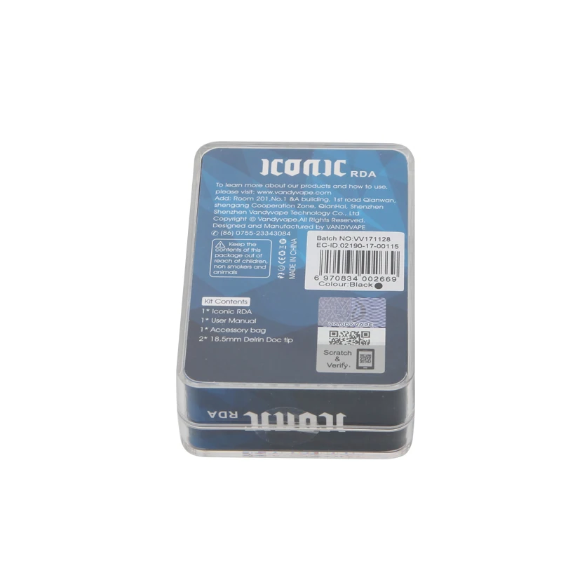 Оригинальный Vandy Vape Iconic RDA электронная сигарета атомайзер боковое дно воздушный