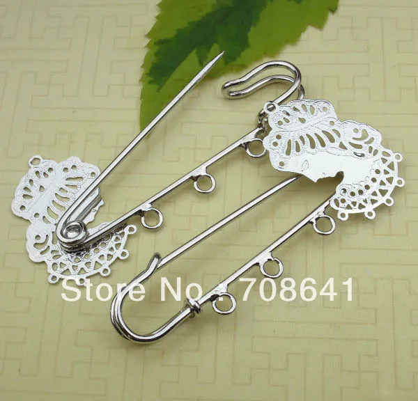 Броши Kilt в форме лотка для красивой леди заготовки-булавки с 3 петлями безопасная