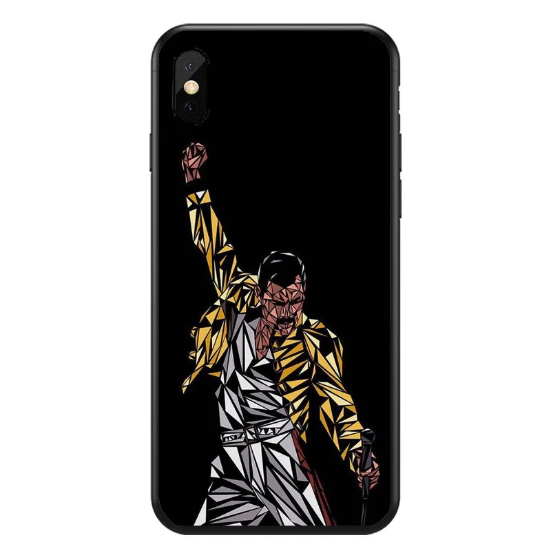 Freddie Mercury Rainha band Мягкий Силиконовый ТПУ чехол для телефона iPhone 6 7 8Plus 11 12pro Mini X Fundas