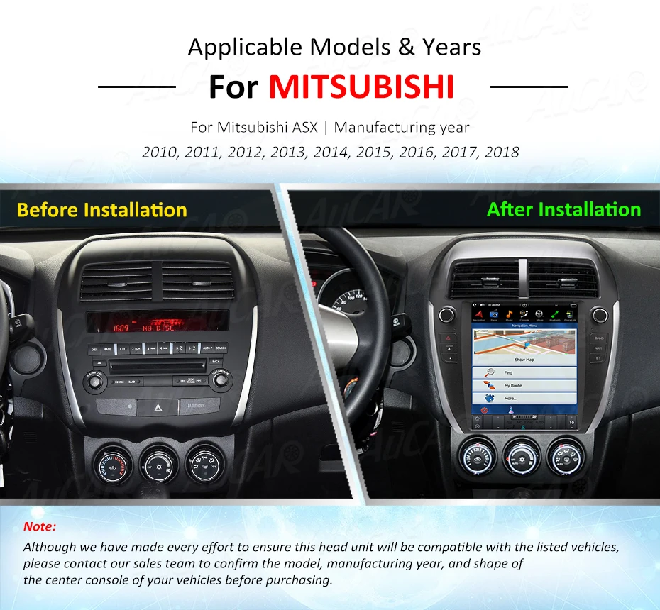 10," ips экран Android 8,1 Tesla стиль автомобиля радио для Mitsubishi ASX RVR 2010- Mitsubishi Outlander 2012- 1 din Android