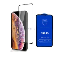 anti scratch 10d full cover tempered glass protector for iphone 13 12 11 x xr xs max 6s 6 8 7 plus 10pcs include retail package