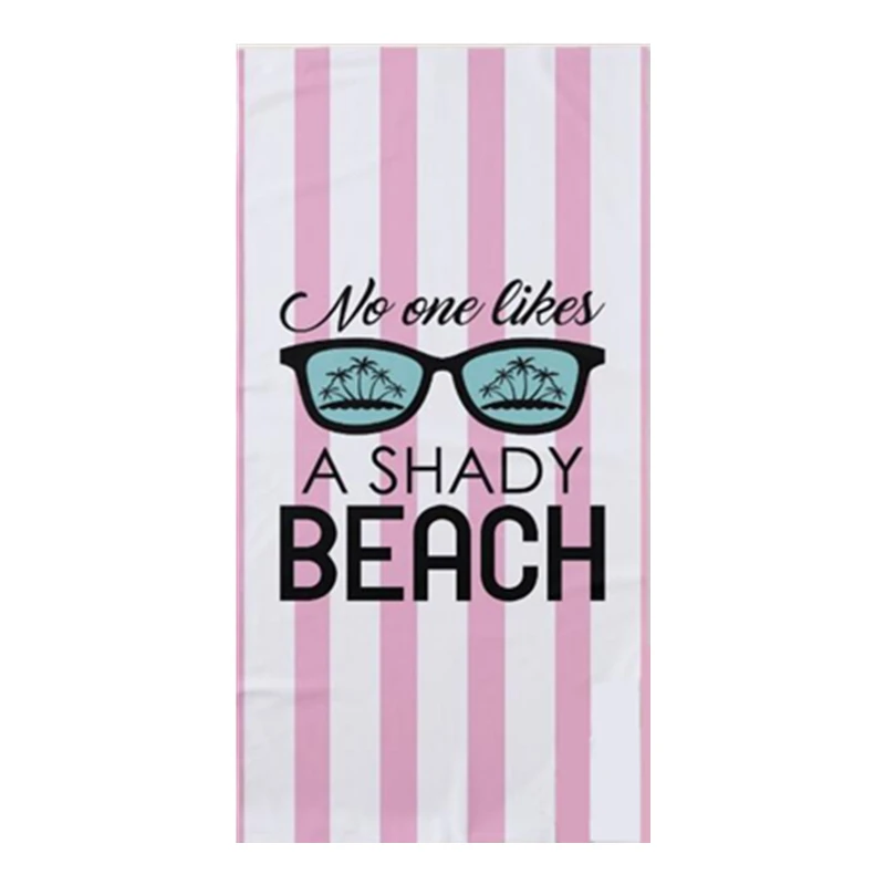 Фото Женское пляжное полотенце из микрофибры розовое или белое для путешествий | Дом и