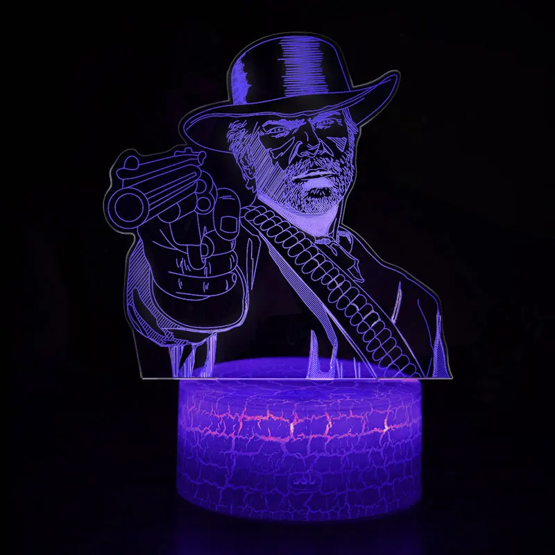 Новая Горячая Игра Red Dead Redemption 2 Arthur Morgan Ночной светильник светодиодный светильник сна светильник RDR2 проекционная лампа для детей рождественские подарки
