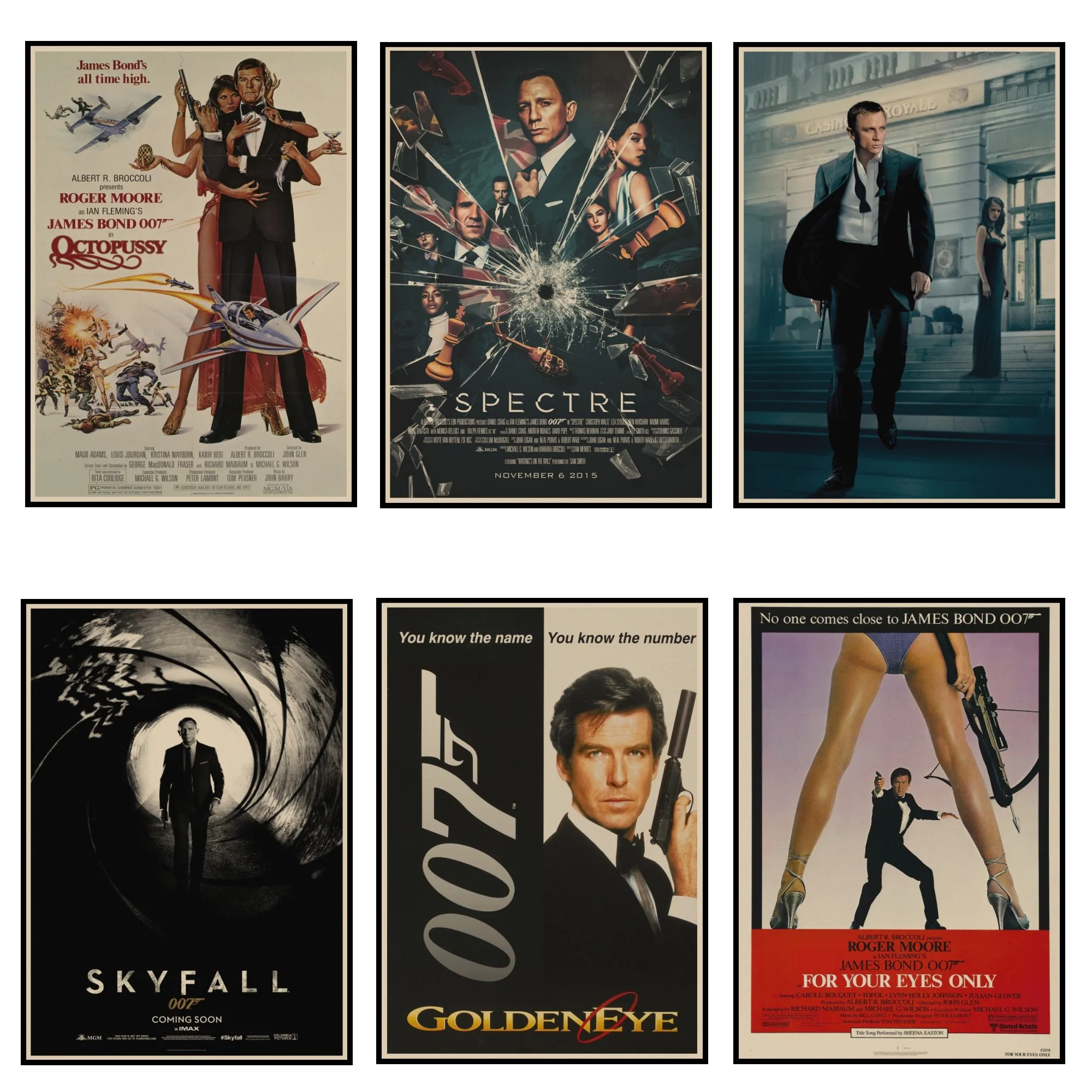 Серия 007 James Bond /Pierce Brosnan Классические фильмы/украшение для дома/постер из крафт