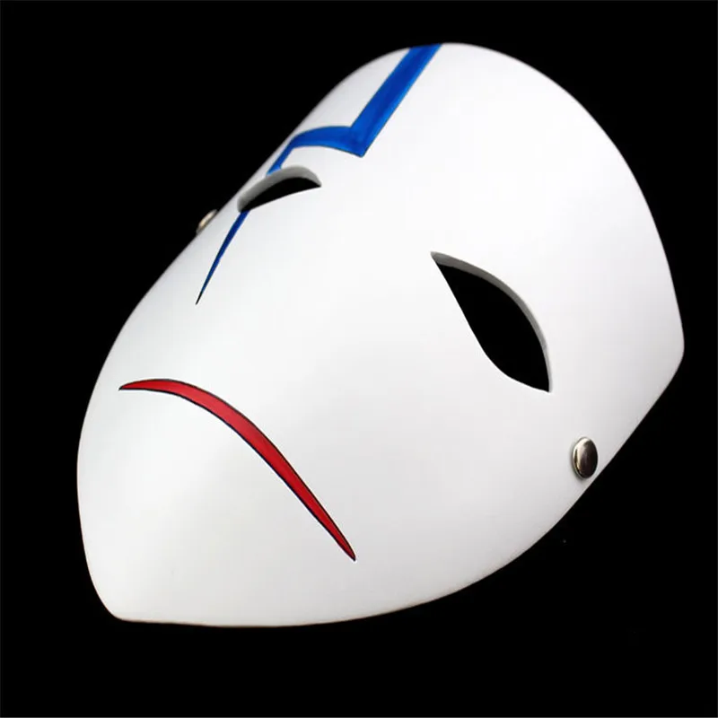 Японские Аниме-маски темнее чем черные Hei белые половина лица Хэллоуин Thunder Li Angry