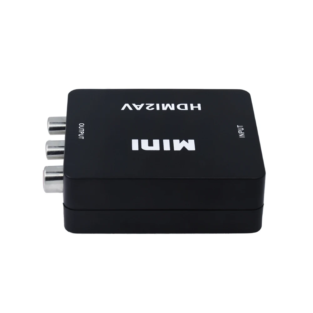 TISHRIC 100 шт. мини HDMI в AV конвертер аудио компонентный кабель HDMI2AV RCA CVBS NTSC Scaler HD TV