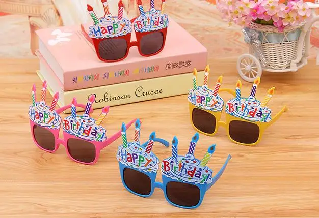 Очки для дня рождения Забавные свечи вечерние НКИ празднование воздушных шаров