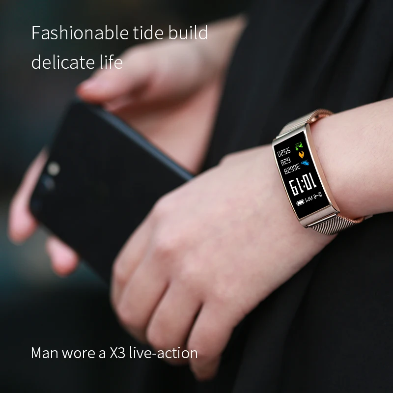 Smochm мода Smart Bluetooth запястье крови Давление монитор сердечного ритма шагомер