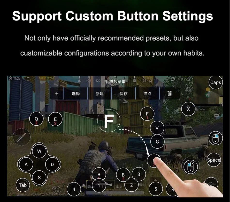 JKING PUBG мобильный Геймпад контроллер игровая клавиатура мышь конвертер для Android телефон к ПК Bluetooth адаптер Plug and Play