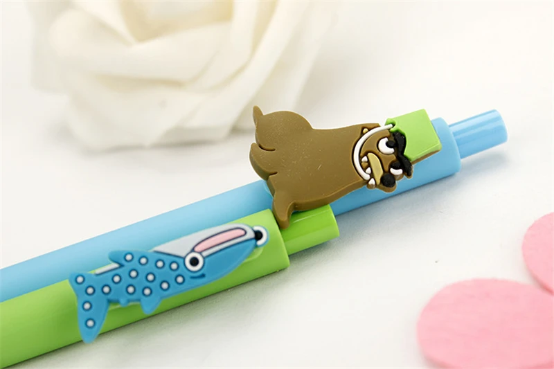 8 шт./компл. гелевая ручка Kawaii для школьниц, футболки с рисунком из мультфильма «В поисках Немо гелевая ручка в стиле мультфильма 0,5 мм с черными чернилами Карамельный цвет набор гелевых ручек Papelaria