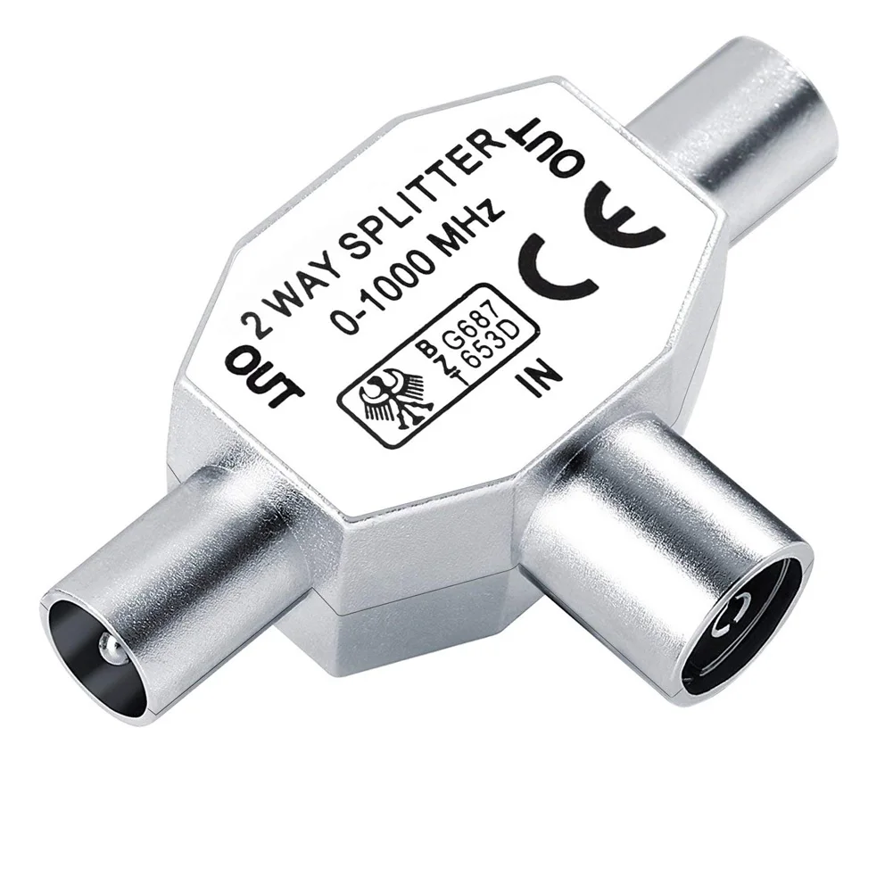 Tee TV Transmitter Receiver Full Metal Signal Assignment Line Device Cable Antenna Distributor Adapter Converter | Электроника