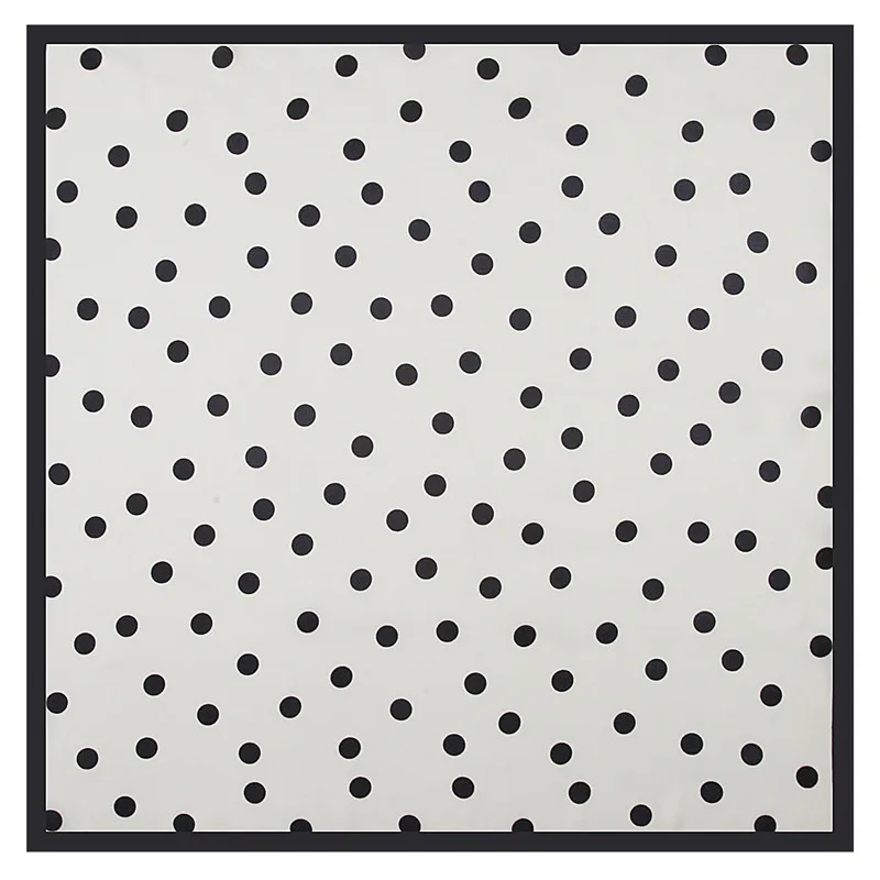 

POBING Satin Silk Scarf Women Dot Print Silk Foulards Female Neckerchief Small Bandana Square Scarves Lady Headband Hijab 60CM
