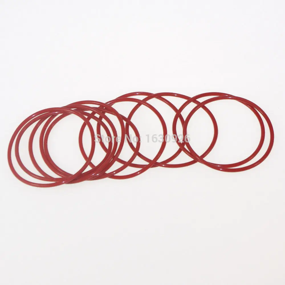

free shipping QTY25 Silicone Rubber Red VMQ Inside Diameter 43.5mm Thickness 2.65mm Seal Rings O-Rings