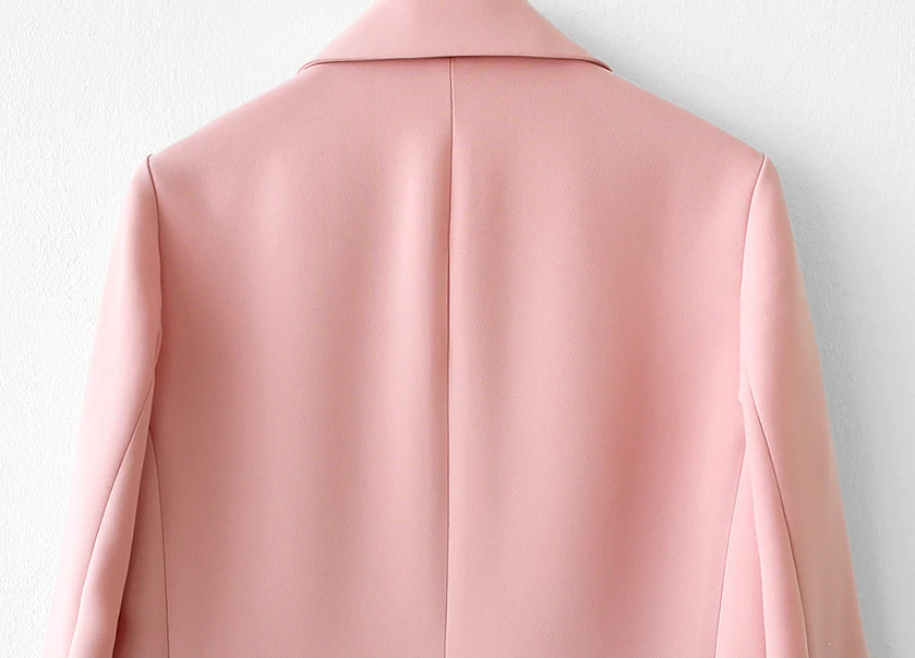 

Women Long Suits Blazer Casual Solid Double Breasted Long Sleeve Jacket Formal Plus Size Female Coat Outwear