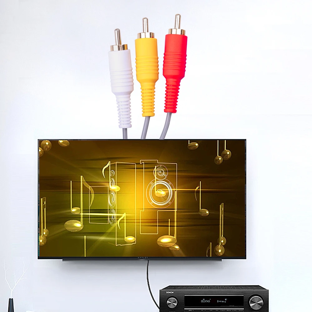 Кабель Kebidu для аудио и видео AV 1 8 м игровой композитный кабель 3 RCA позолоченный