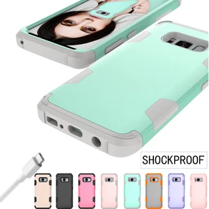 Противоударный Гибридный резиновый чехол для Samsung Galaxy S8, S9, S10 Plus, S10E, Note 8, Note 9