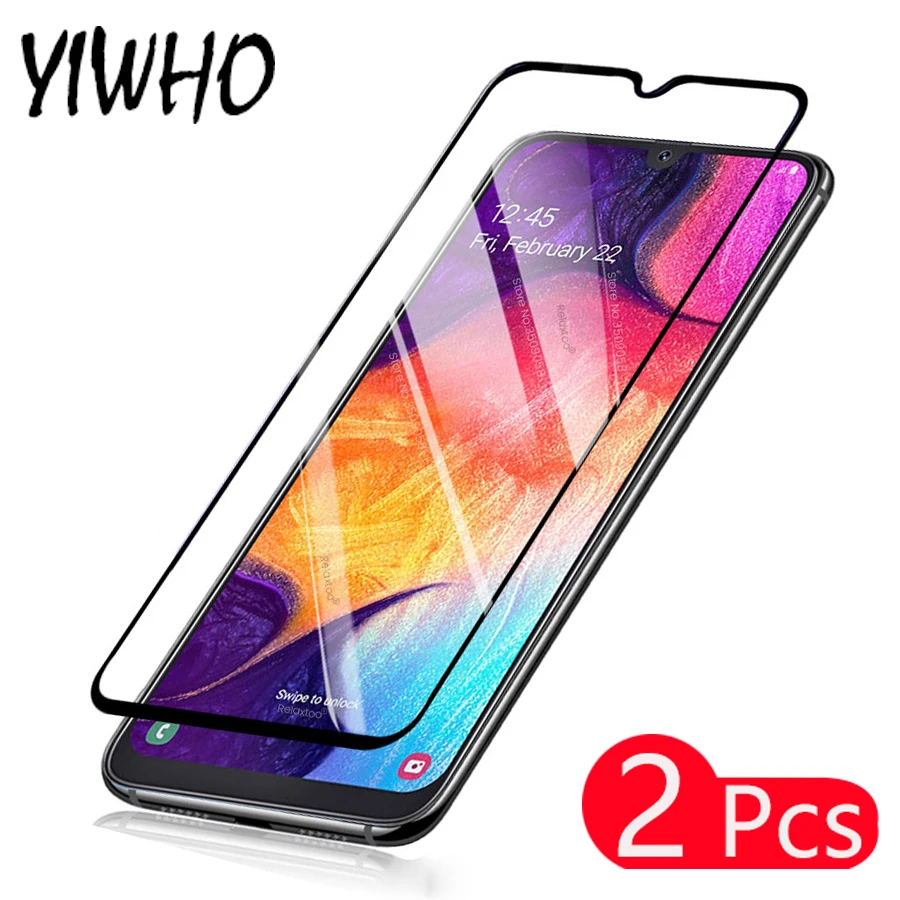 2Pcs Front Glass 2в1 Защитное стекло для samsung A50 объектив камеры стекло A 50 объектив камеры для Galaxy a50 Бронированная пленка Щит Cam лист - Цвет: 2Pcs Front Glass