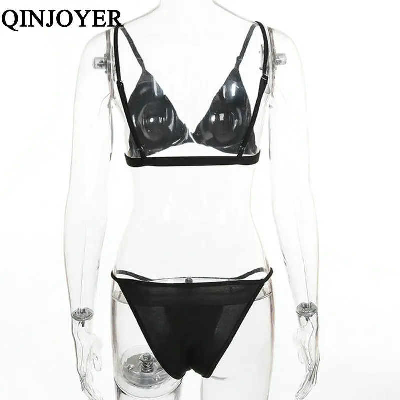 QINJOYER Sexy Micro Brazilian Bikini Set Sequin 2019 Rhinestone Mini Swimsuit Women Push Up Swimwear Tanga Bathing Suits | Женская