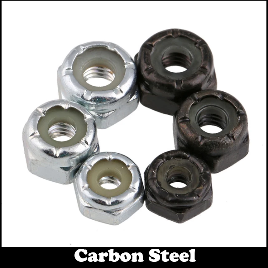

3/16" 3/16 Inch 3/16-24 Carbon Steel White Zine Plate BSW UK Standard Coarse Thread Prevailling Torque Hexagon Lock Nylon Nut