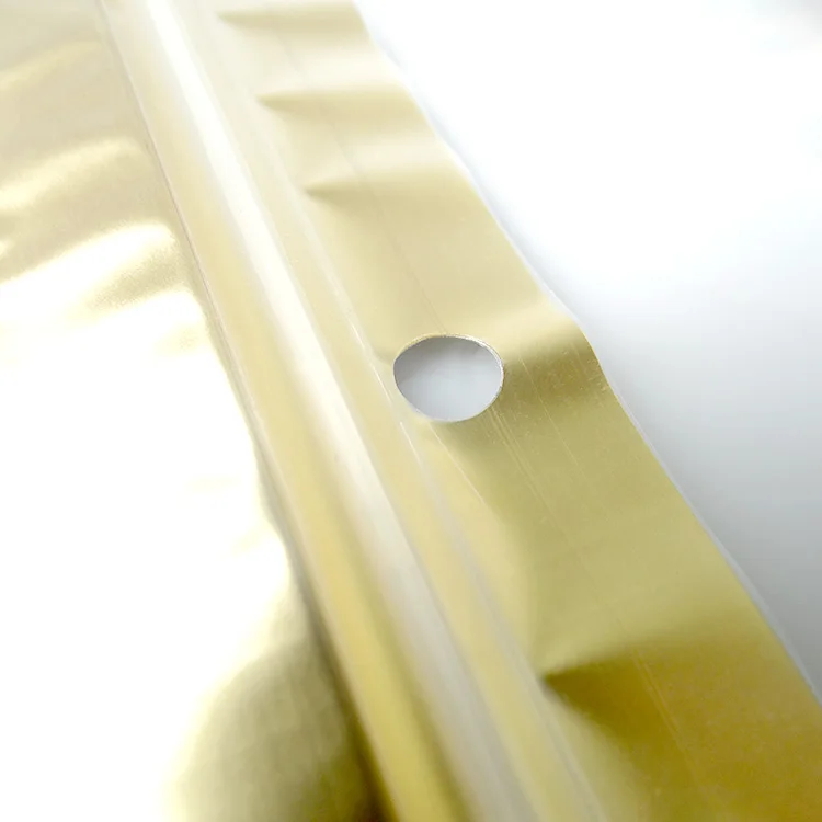 100 шт./лот Новые плоские прозрачные и золотые внутренние фольгированные пакеты на