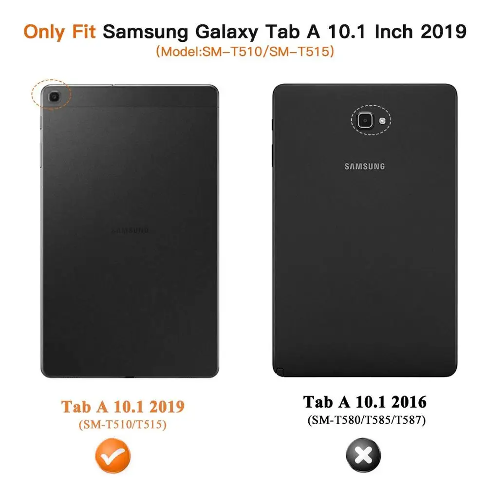 Чехол для Samsung Galaxy Tab A 10 1 дюйма 2019 откидной подставка из искусственной кожи с