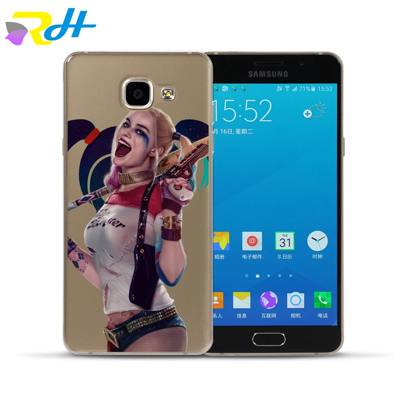 Fashion cool suicide squad female clown series silicone phone case for Samsung galaxy A52017 Case |