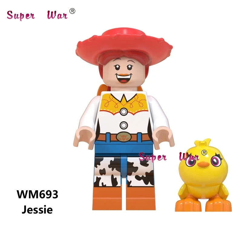 WM693 Одна история игрушек 4 Базз Лайтер Вуди Джесси Даки Бо Peep Duke Caboom Alien Hamm Sonic строительные блоки - Цвет: WM693