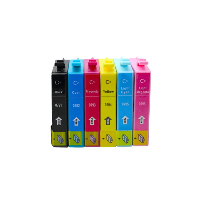 

T0791 6colors Full compatible Ink Cartridge For Epson Stylus Photo PX660 P50 PX650 PX700W PX710W PX720WD 1500 1400 1410 Printer
