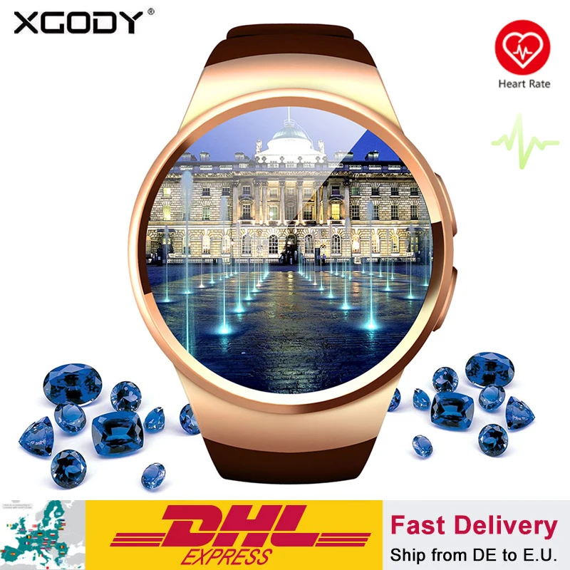 XGODY KW18 Смарт часы подключенные наручные для samsung Xiaomi Android Поддержка монитор