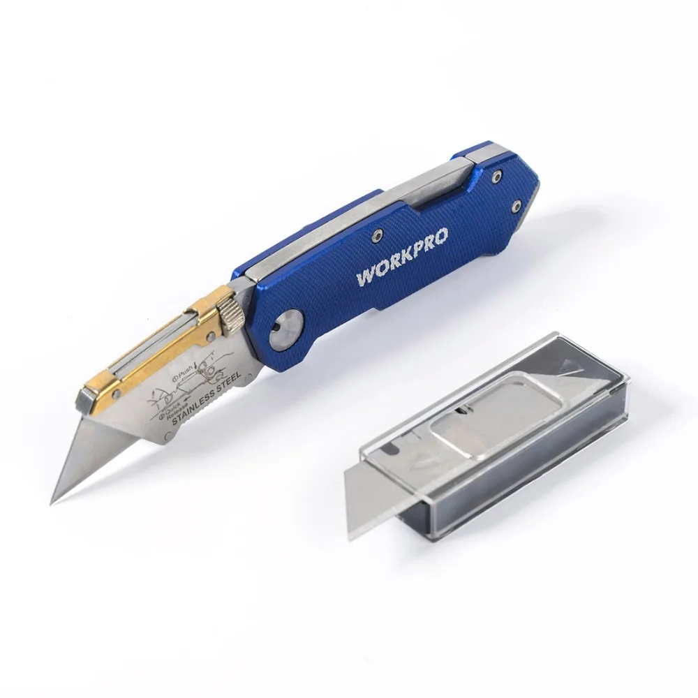 WORKPRO нож и ножницы набор Электрический складной с лезвиями многоцелевые кованые