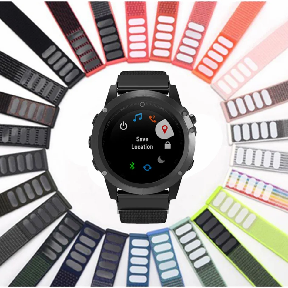 22 мм нейлоновый ремешок на липучке для Garmin Fenix 5/x5plus/Forerunner 935/Focus S60/ремешок часов с