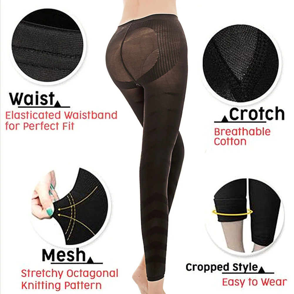 Утягивающие штаны для сна носки формирования ног сексуальные черные брюки до