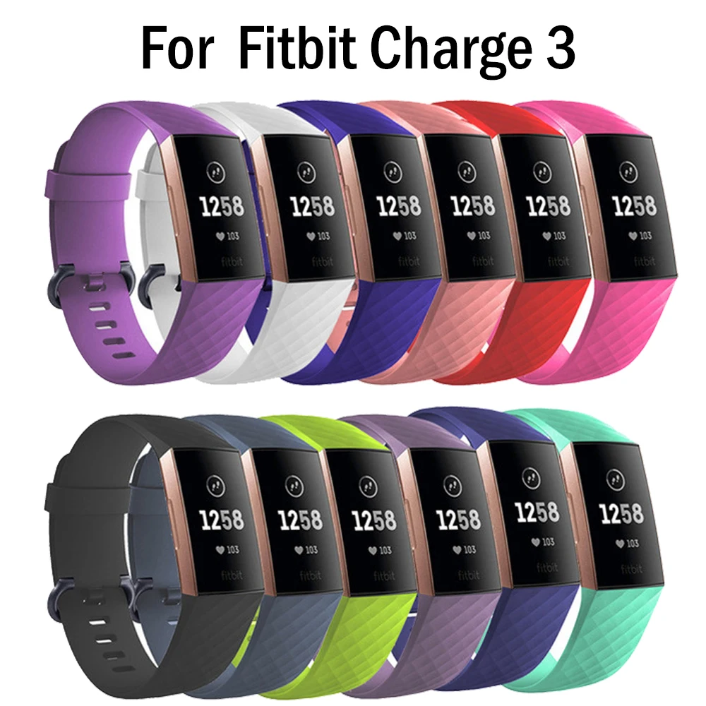 Прочный браслет аксессуары ремешок для Fitbit Charge 3 часы силиконовый ремень Fit Bit