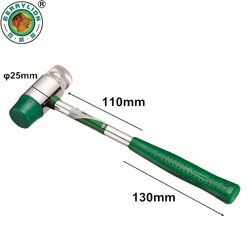Резиновый молоток BERRYLION 25 мм для установки на аукцион с ручкой из стали ручные